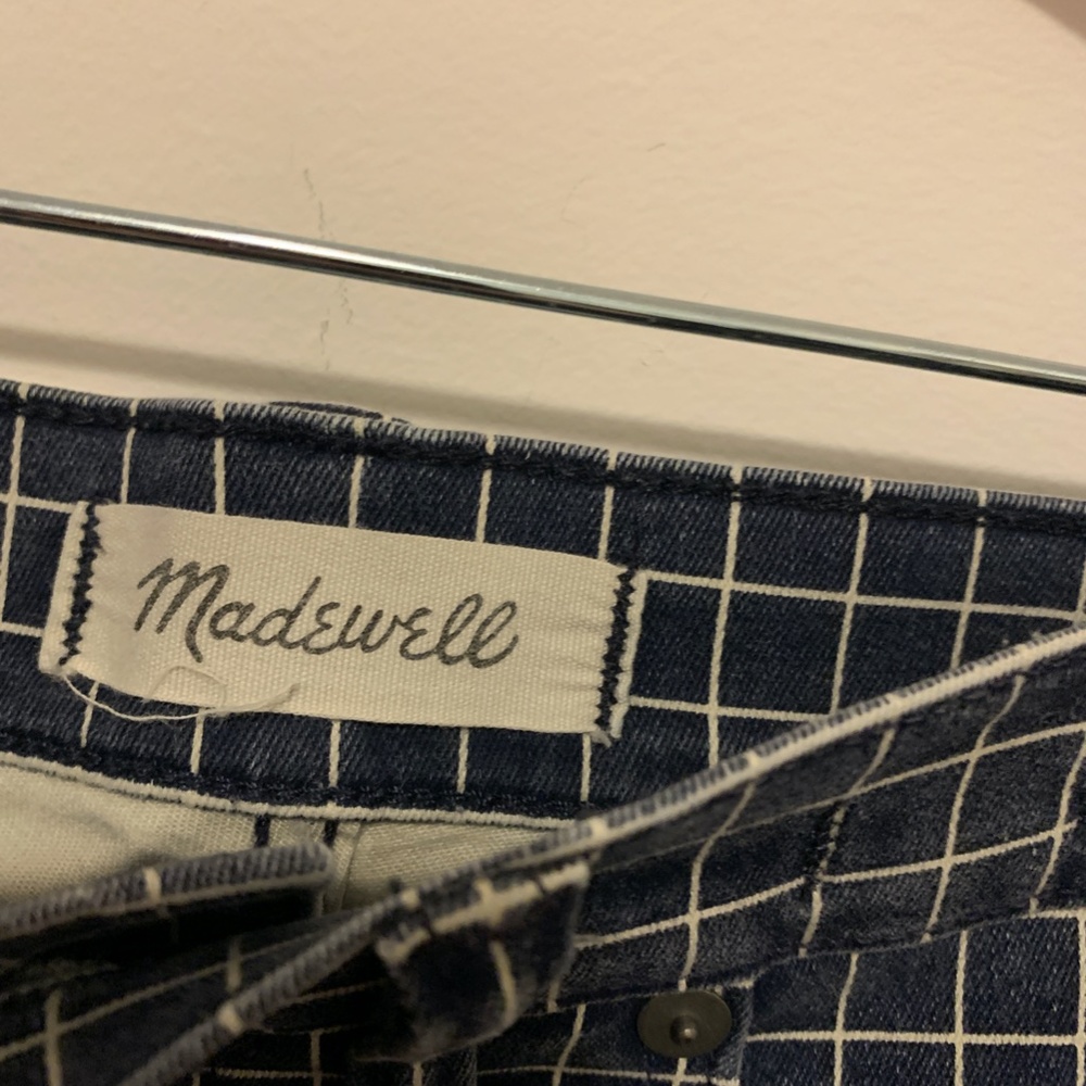 Madewell Windowpane Pattern High Rise Skinny Jean… - image 4